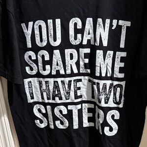 Gildan Black You Can’t Scare Me Graphic T-Shirt L NWT